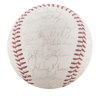 1965 World Series Champion Los Angeles Dodgers Team Signed ONL Giles Baseball With 23 Signatures Including Koufax, Drysdale, Wills & Alston (JSA)